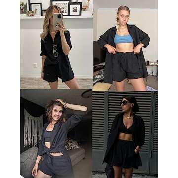 Zeagoo Women's Coordinated Casual 2 Piece Set - Stylish Summer Outfit