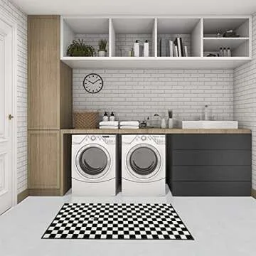 Seavish Checkered 2x4 Ft Rug for Indoor and Outdoor