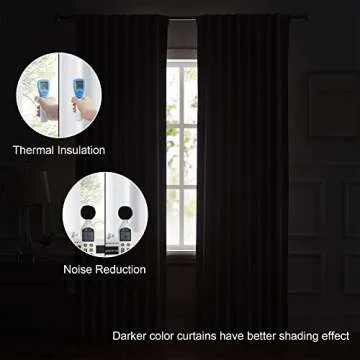 DUALIFE 120 Inch Length Room Darkening Pure White Curtains