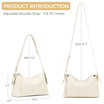 LA FESTIN Leather Purses Shoulder Bag for Women Underarm Large Capacity Crossbody Designer Tote with...