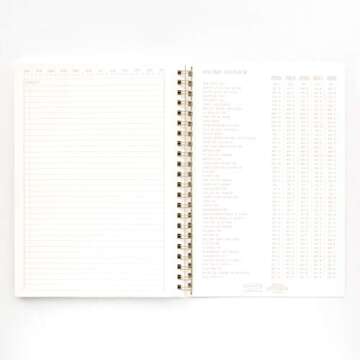 DesignWorks Ink 8.25" x 11.6" Speckled Ivory White Textured Paper Twin Wire Spiral No. 1 Notebook Journal with 160 Lined Pages for Work, Writing, Journaling