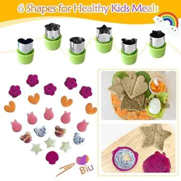 Fun Sandwich Cutter Set for Kids - 21 Pieces with Storage