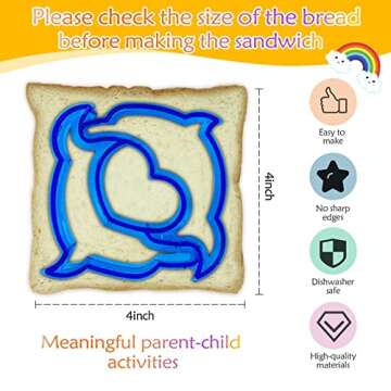 Fun Sandwich Cutter Set for Kids - 21 Pieces with Storage
