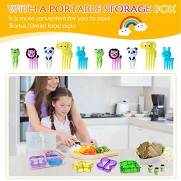 Fun Sandwich Cutter Set for Kids - 21 Pieces with Storage