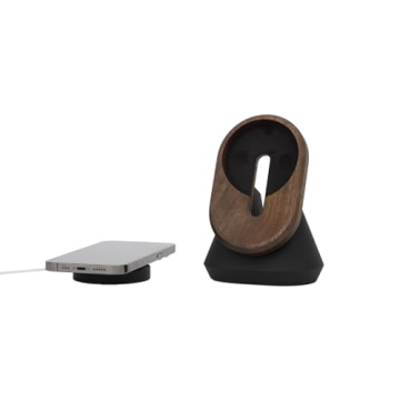 Oakywood Walnut Phone Stand for MagSafe iPhone 12-16 Desk Holder