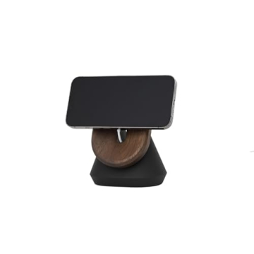 Oakywood Walnut Phone Stand for MagSafe iPhone 12-16 Desk Holder