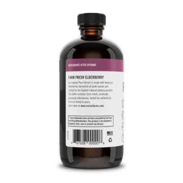 Norm's Farms American Elderberry Extract - Pure Concentrate for Immune Support Made with Berries - Vegan, Gluten Free, Non-GMO - 2 8 Oz. Bottles
