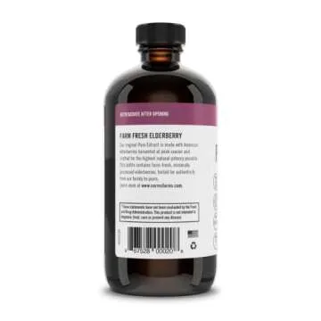 Norm's Farms American Elderberry Extract - Pure Concentrate for Immune Support Made with Berries - Vegan, Gluten Free, Non-GMO - 2 8 Oz. Bottles