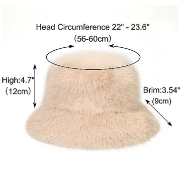 Stylish Rulala Faux Fur Bucket Hat Perfect for Winter