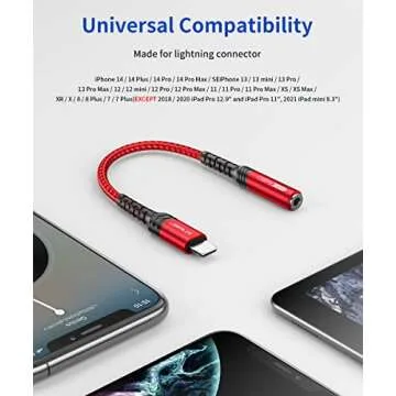 JSAUX Lightning to 3.5mm Adapter – Apple MFi Certified