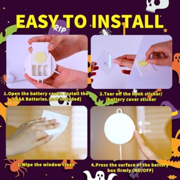 Halloween Decorations Lights 3PCS Set for Home