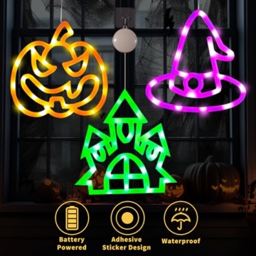 Halloween Decorations Lights 3PCS Set for Home