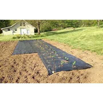 Agfabric Easy-Plant Weed Block for Raised Bed Outdoor Garden Weed Rugs Garden mat 3.0oz, 4'x6',with Planting Hole Dia 4"
