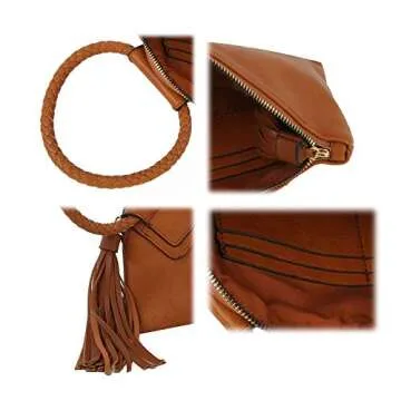 Stylish Vegan Leather Clutch Wristlet for Women