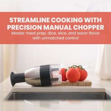 Vivaant Slap Chop Manual Hand Chopper - Efficient Food Dicer and All-Purpose Kitchen Aid