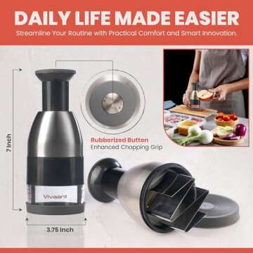 Efficient Vivaant Slap Chop - Versatile Hand Chopper