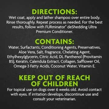 FURminator Ultra Premium deShedding Shampoo for Dogs Helps Reduce Excess Shedding, 16 oz