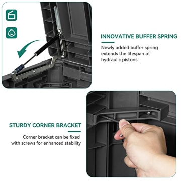 YITAHOME XXXL Outdoor Storage Deck Box for Garden Tools