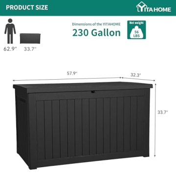 YITAHOME XXXL Outdoor Storage Deck Box for Garden Tools