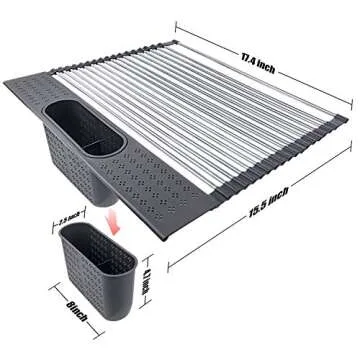 Roll Up Dish Drying Rack - Perfect for Space-Saving Kitchens