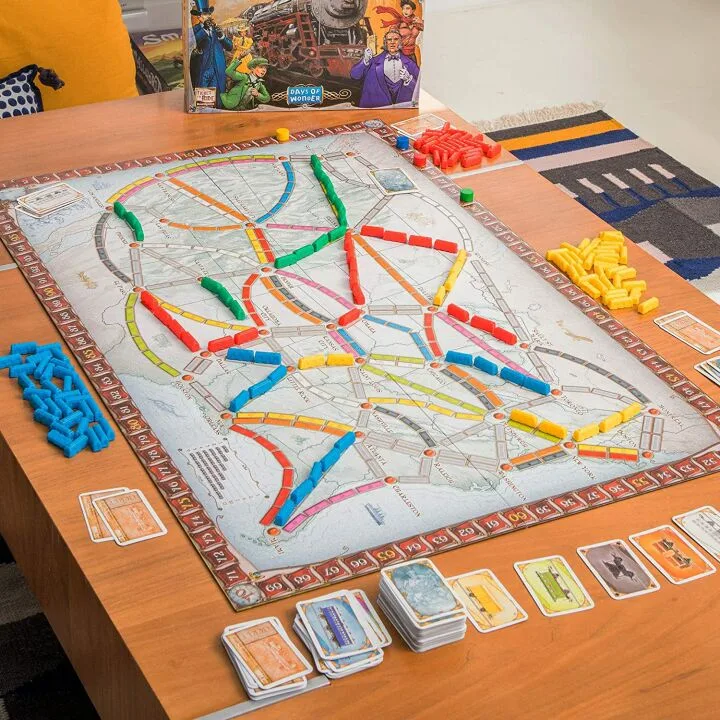 Family Friendly Ticket to Ride Board Game for Ages 8+