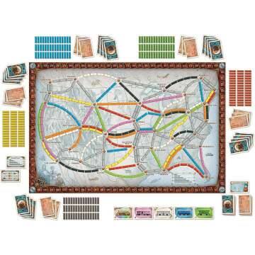 Family Friendly Ticket to Ride Board Game for Ages 8+