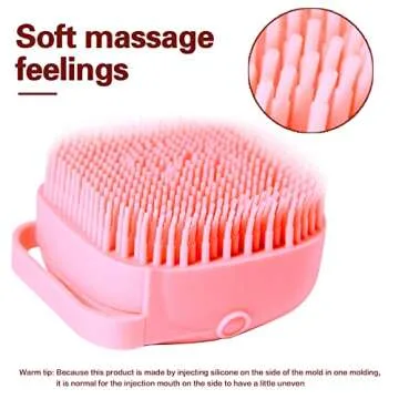 Woleigiao Pet Bath Brush for Dogs & Cats - Shampoo Dispenser