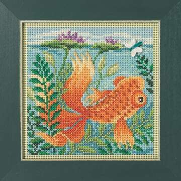 Mill Hill Koi Pond Beaded Counted Cross Stitch Kit Buttons & Beads 2023 Spring Series MH142311