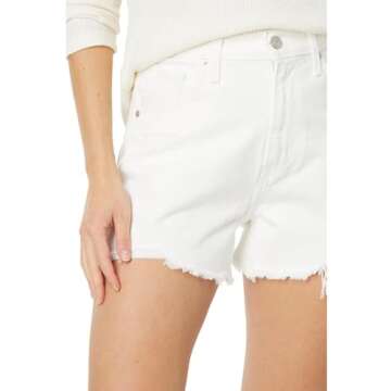 Levi's Women's High Waisted Mom Shorts (Also Available in Plus), White Destructed, 32