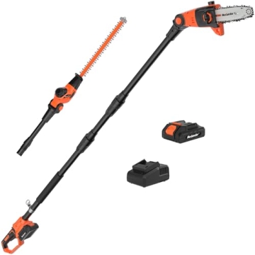 Maxlander 2-in-1 Cordless Pole Saw and Hedge Trimmer for Easy Tree Trimming