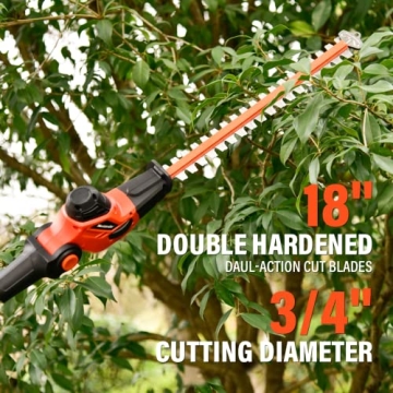 Maxlander Cordless 2-in-1 Pole Saw and Hedge Trimmer