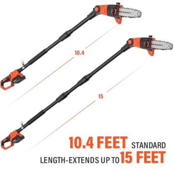 Maxlander Cordless 2-in-1 Pole Saw and Hedge Trimmer