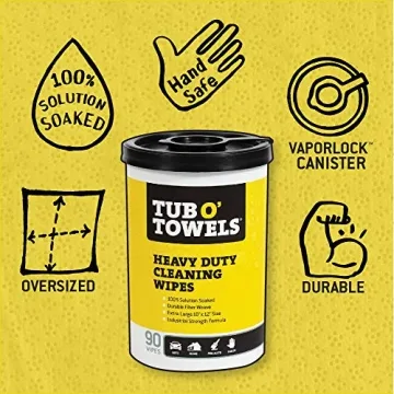 Tub O’ Towels Heavy Duty 10" x 12" Multi-Surface Wipes