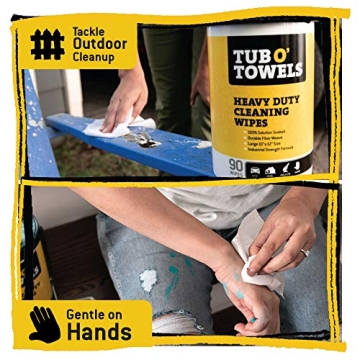 Tub O’ Towels Heavy Duty 10" x 12" Multi-Surface Wipes