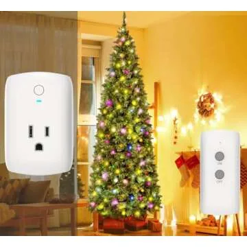 TEKLECTRIC Indoor Remote Control Outlet with 1 Grounded Plugs, 80 FT Range Wireless Outlet for Fans, Electrical Devices, Christmas Lights - 1875 Watt 15A 1/2 HP Heavy Duty (1 Remote 1 Receiver)