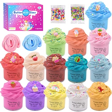 14 Pack Slime Kit Super Mini Butter Slime - Colorful & Scented Fun for Kids!
