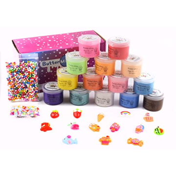 14 Pack Super Mini Butter Slime Colorful and Scented Fun