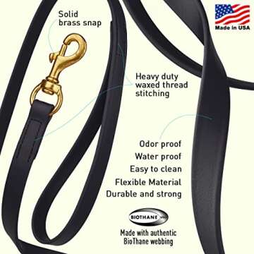 Viper K9 Biothane Dog Leash - Durable Waterproof Lead for All Tasks