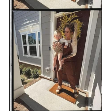 Onedreamer Women's Corduroy Overalls with Pockets & Straps