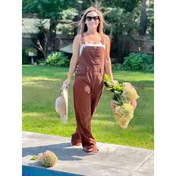 Onedreamer Women's Corduroy Overalls with Pockets & Straps