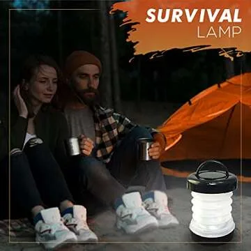 LIT FITNESS Survival Tent Emergency Shelter with Titan Paracord, 2 Person Survival Kit Mylar Tent Includes Survival Lamp and Tactical Whistle for Outdoors Camping and Hiking