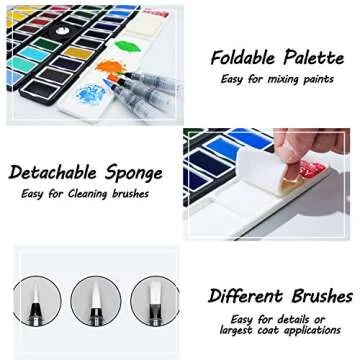 Artsy Watercolor Paint Set - 38 Colors & Brushes for All Artists