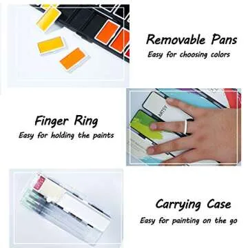 Artsy Watercolor Paint Set - 38 Colors & Brushes for All Artists