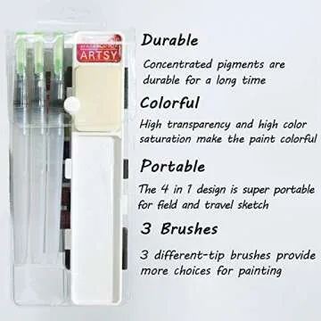 Artsy Watercolor Paint Set - 38 Colors & Brushes for All Artists