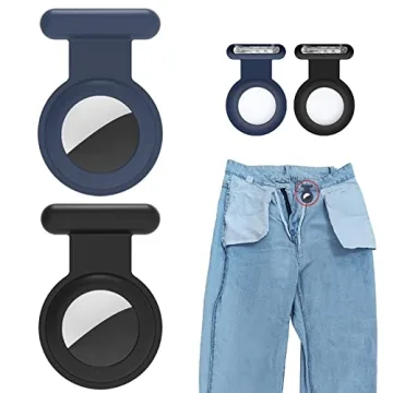 2 Pack Holder Case Compatible for Airtag Tracker, Silicone Hidden GPS Kid Airtag Holder with Invisib...