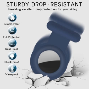 Durable Silicone AirTag Holder Case for Kids and Pets