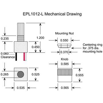 12 Volt DC Dimmer for LED, Halogen, Incandescent - RV, Auto, Truck, Marine, and Strip Lighting - Long Shaft - Black