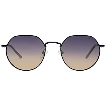 SOJOS Round Polygon Polarized Sunglasses for Everyone