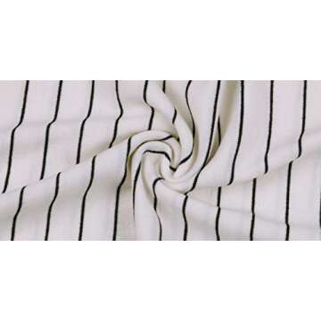 WIHOLL T Shirts for Women Short Sleeve Black and White Striped Tunic Tops S