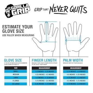Gorilla Grip Max Grip All Purpose Work Gloves, 10 Pairs